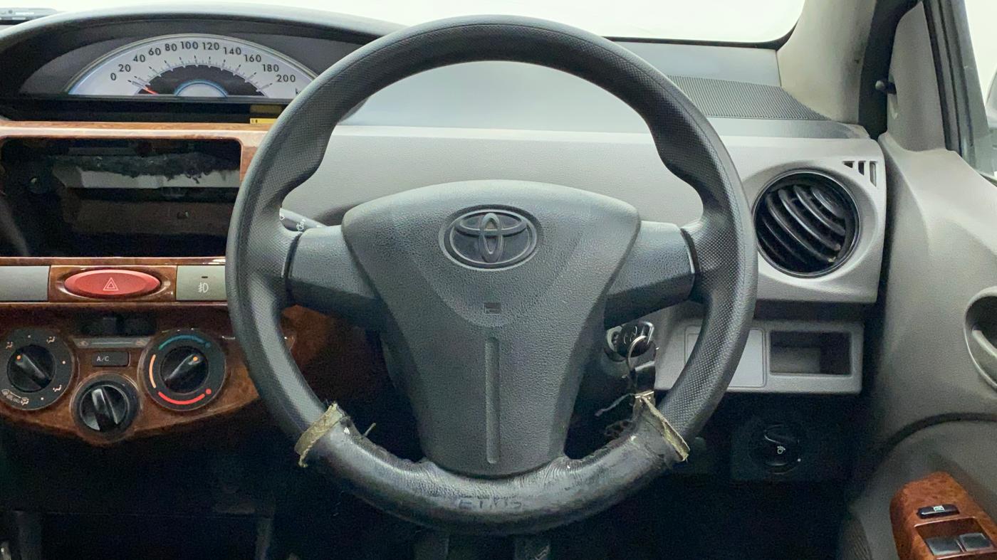 2011 Toyota Etios G, Petrol, Manual, 55,790 km, Steering Wheel Close Up