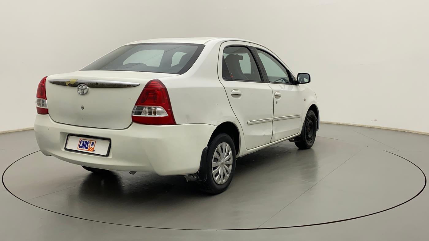 2011 Toyota Etios G, Petrol, Manual, 55,790 km, Right Back Diagonal