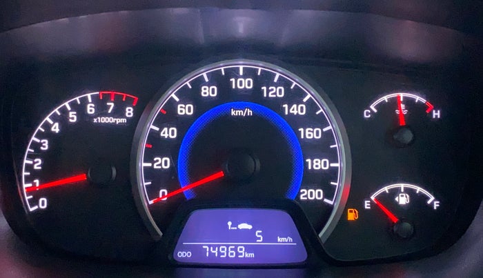 2017 Hyundai Grand i10 SPORTZ 1.2 KAPPA VTVT, Petrol, Manual, 74,968 km, Odometer Image
