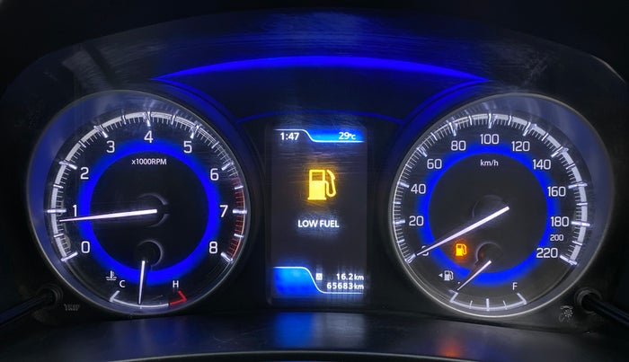2016 Maruti Baleno ALPHA 1.2 K12, Petrol, Manual, 65,818 km, Odometer Image