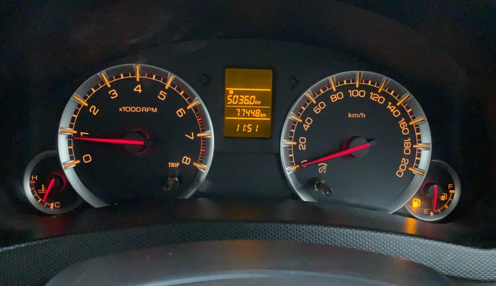 2013 Maruti Swift Dzire VXI, Petrol, Manual, 77,448 km, Odometer Image