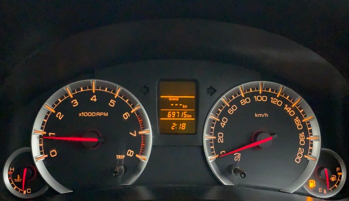 2016 Maruti Swift Dzire VXI OPT, Petrol, Manual, 69,808 km, Odometer Image
