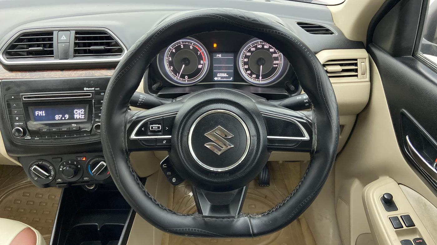 2017 Maruti Dzire VXI, Petrol, Manual, 60,068 km, Steering Wheel Close Up