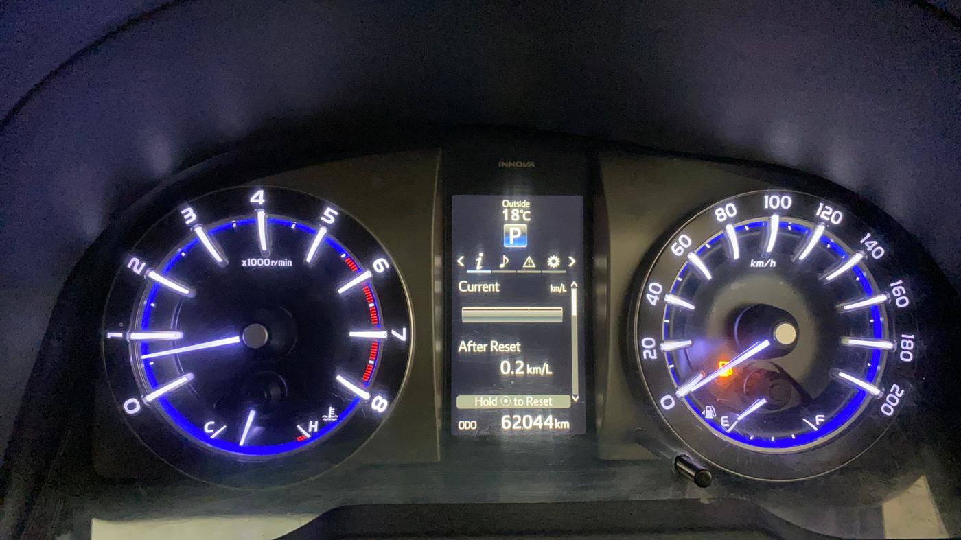 2021 Toyota Innova Crysta 2.7 ZX AT 7 STR, Petrol, Automatic, 62,142 km, Odometer Image