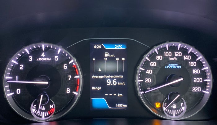 2023 Maruti BREZZA ZXI SMART HYBRID DUAL TONE, Petrol, Manual, 1,457 km, Odometer Image