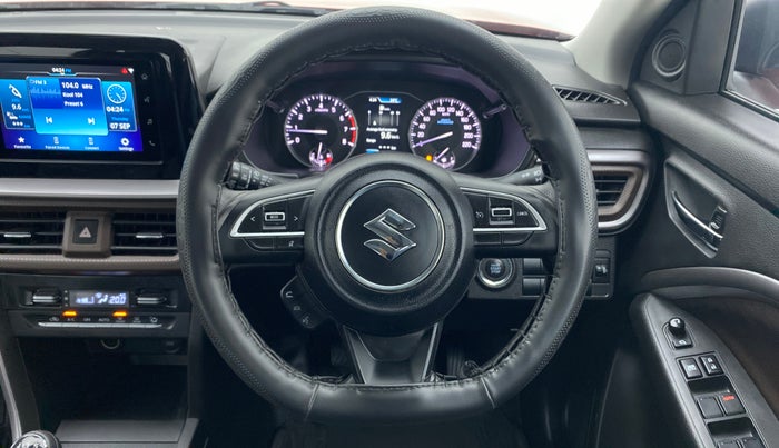 2023 Maruti BREZZA ZXI SMART HYBRID DUAL TONE, Petrol, Manual, 1,457 km, Steering Wheel Close Up