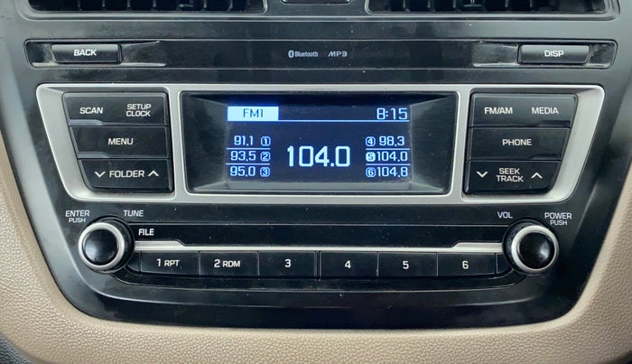 2016 Hyundai Elite i20 SPORTZ 1.2, Petrol, Manual, 59,397 km, Infotainment System