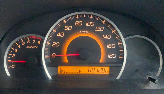 2010 Maruti Wagon R 1.0 VXI, Petrol, Manual, 69,158 km, Odometer Image