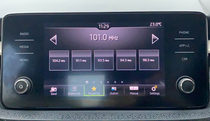 2022 Skoda SLAVIA AMBITION 1.0L TSI MT, Petrol, Manual, 7,270 km, Infotainment System