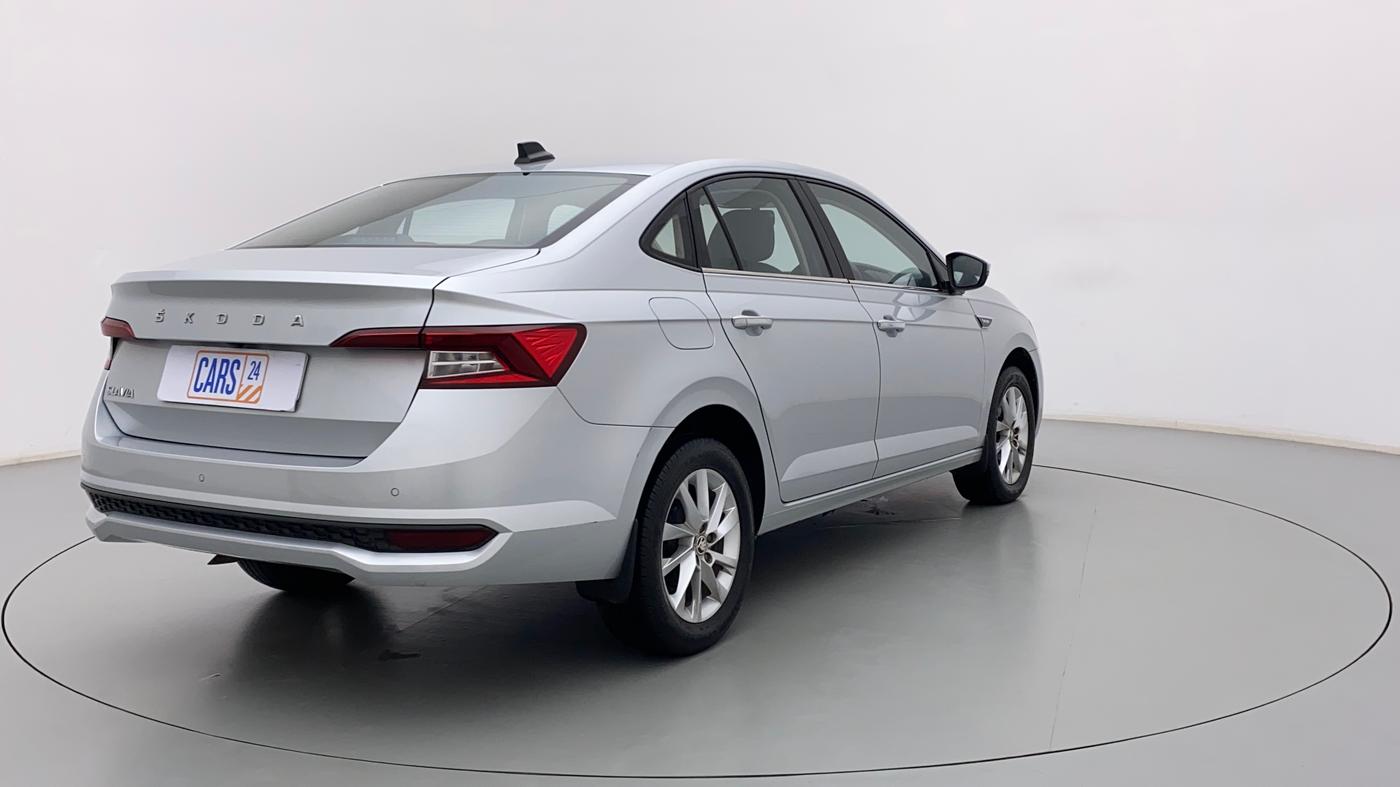 2022 Skoda SLAVIA AMBITION 1.0L TSI MT, Petrol, Manual, 7,270 km, Right Back Diagonal