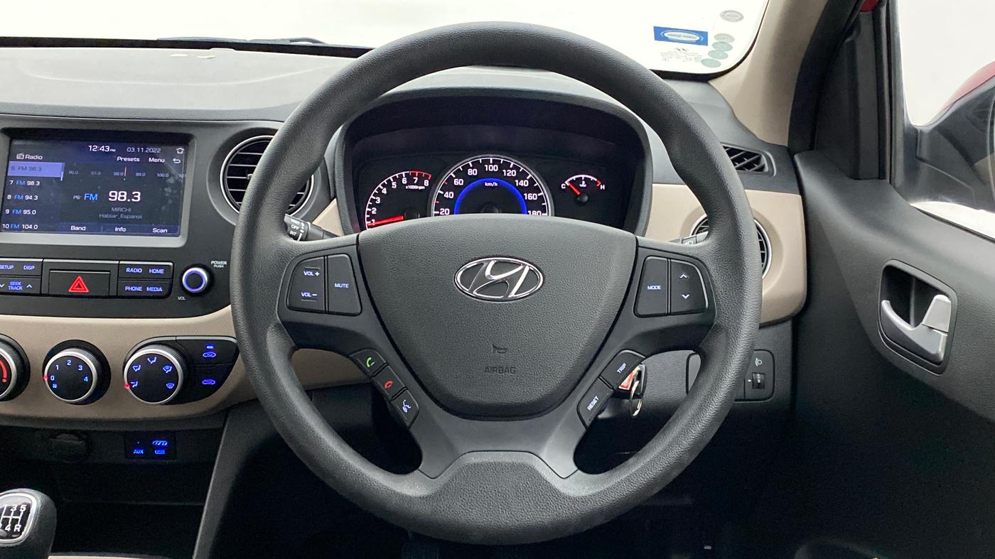 2019 Hyundai Grand i10 SPORTZ 1.2 KAPPA VTVT, Petrol, Manual, 2,126 km, Steering Wheel Close Up