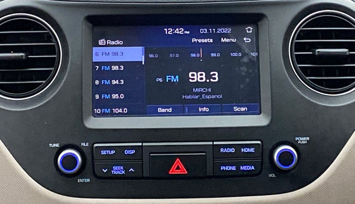 2019 Hyundai Grand i10 SPORTZ 1.2 KAPPA VTVT, Petrol, Manual, 2,126 km, Infotainment System