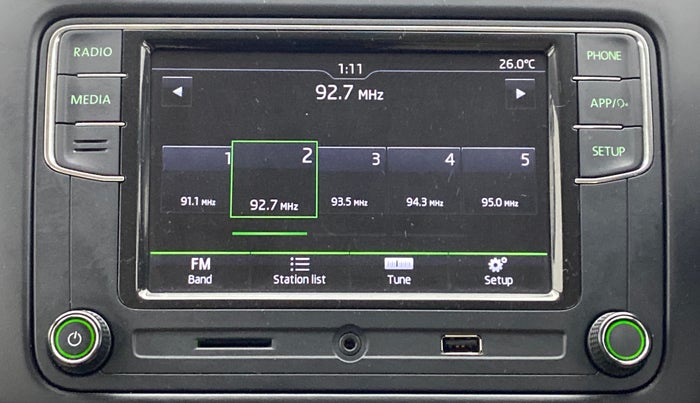 2018 Skoda Rapid AMBITION 1.6 MPFI AT, Petrol, Automatic, 17,549 km, Infotainment System