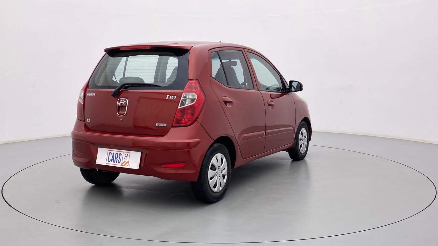2011 Hyundai i10 SPORTZ 1.2, Petrol, Manual, 47,474 km, Right Back Diagonal