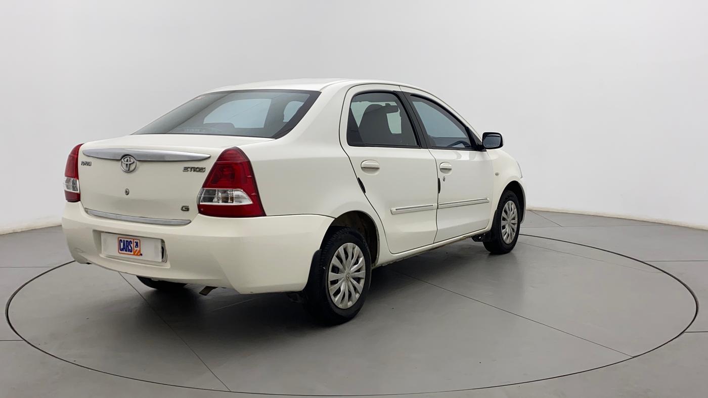 2011 Toyota Etios G, Petrol, Manual, 44,756 km, Right Back Diagonal