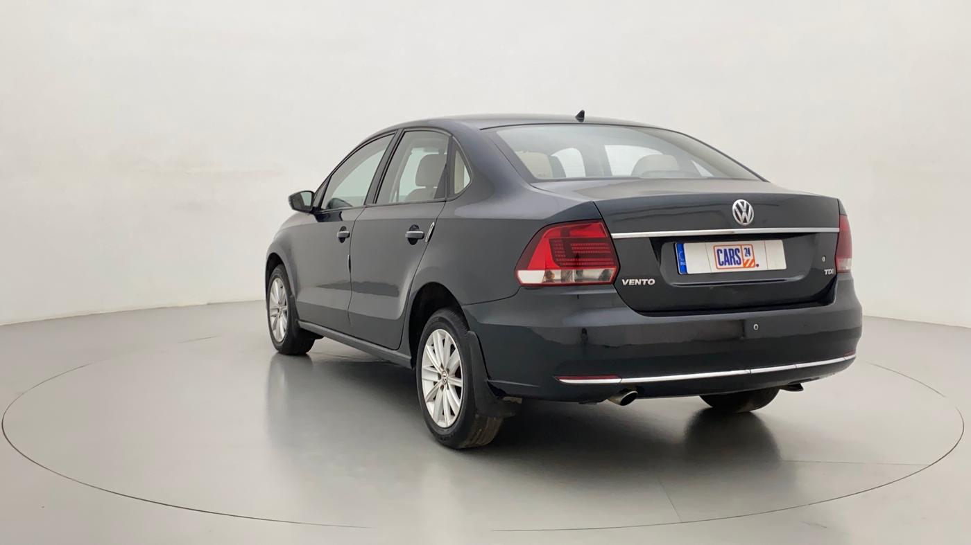 2015 Volkswagen Vento HIGHLINE TDI AT, Diesel, Automatic, 75,377 km, Left Back Diagonal