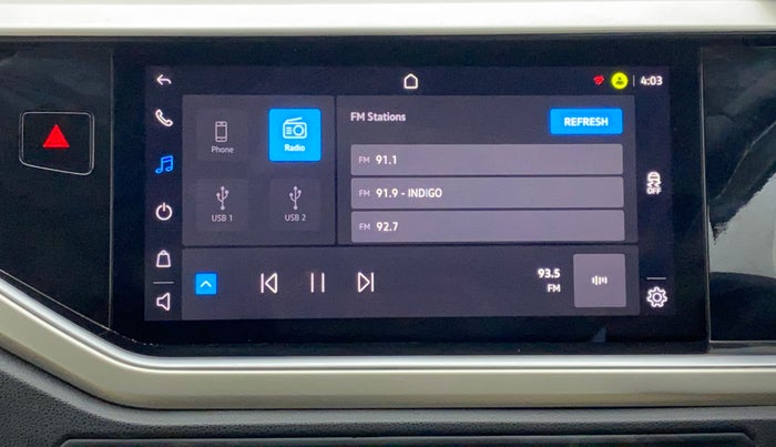 2022 Volkswagen VIRTUS TOPLINE TSI 1.0 MT, Petrol, Manual, 35,413 km, Infotainment System