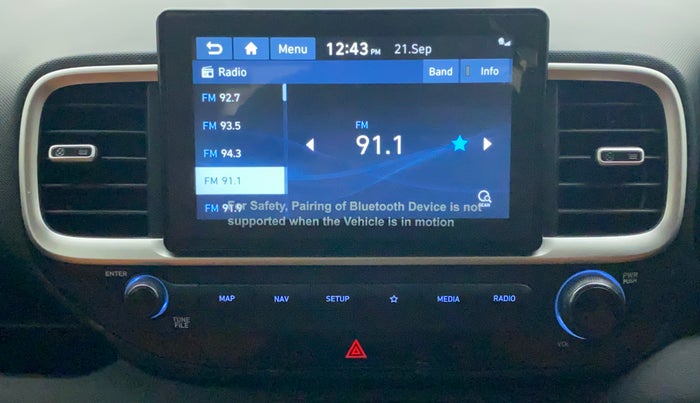 2019 Hyundai VENUE SX 1.0 (O) TURBO, Petrol, Manual, 25,260 km, Infotainment System