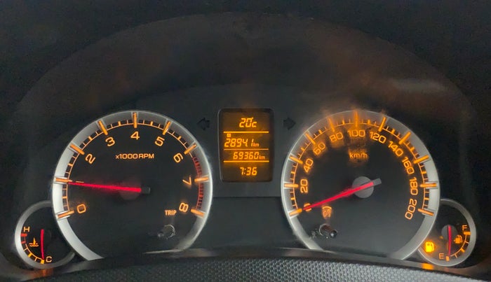 2014 Maruti Swift ZXI D, Petrol, Manual, 69,865 km, Odometer Image