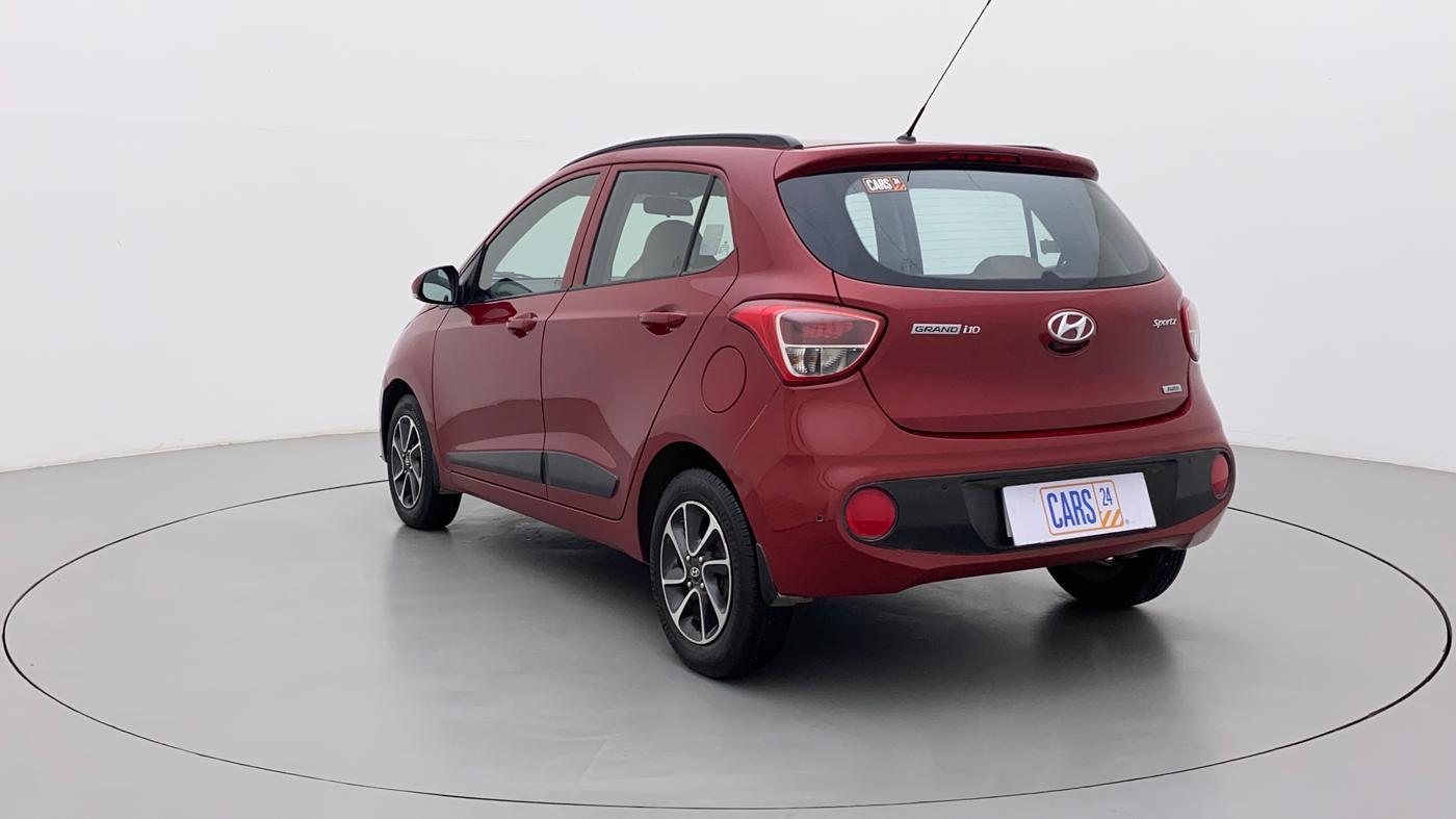 2017 Hyundai Grand i10 SPORTZ (O) AT 1.2 KAPPA VTVT, Petrol, Automatic, 74,977 km, Left Back Diagonal