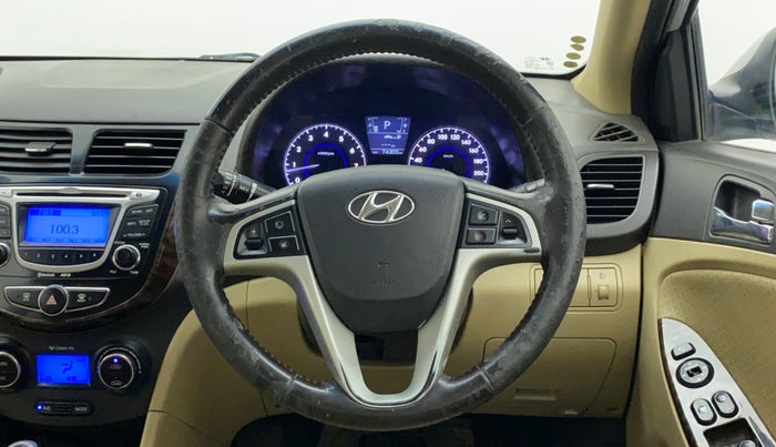 2011 Hyundai Verna FLUIDIC 1.6 VTVT SX OPT AT, Petrol, Automatic, 74,799 km, Steering Wheel Close Up
