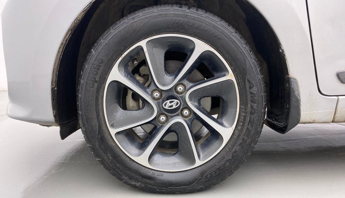 2017 Hyundai Grand i10 SPORTZ (O) AT 1.2 KAPPA VTVT, Petrol, Automatic, 53,867 km, Left Front Wheel