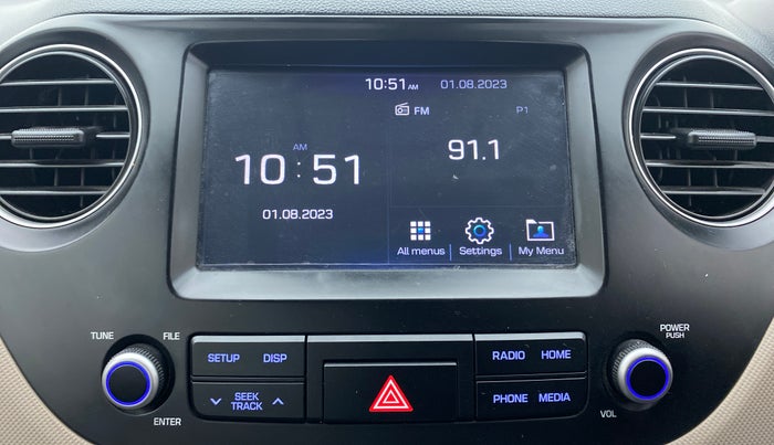 2017 Hyundai Grand i10 SPORTZ (O) AT 1.2 KAPPA VTVT, Petrol, Automatic, 53,867 km, Infotainment System