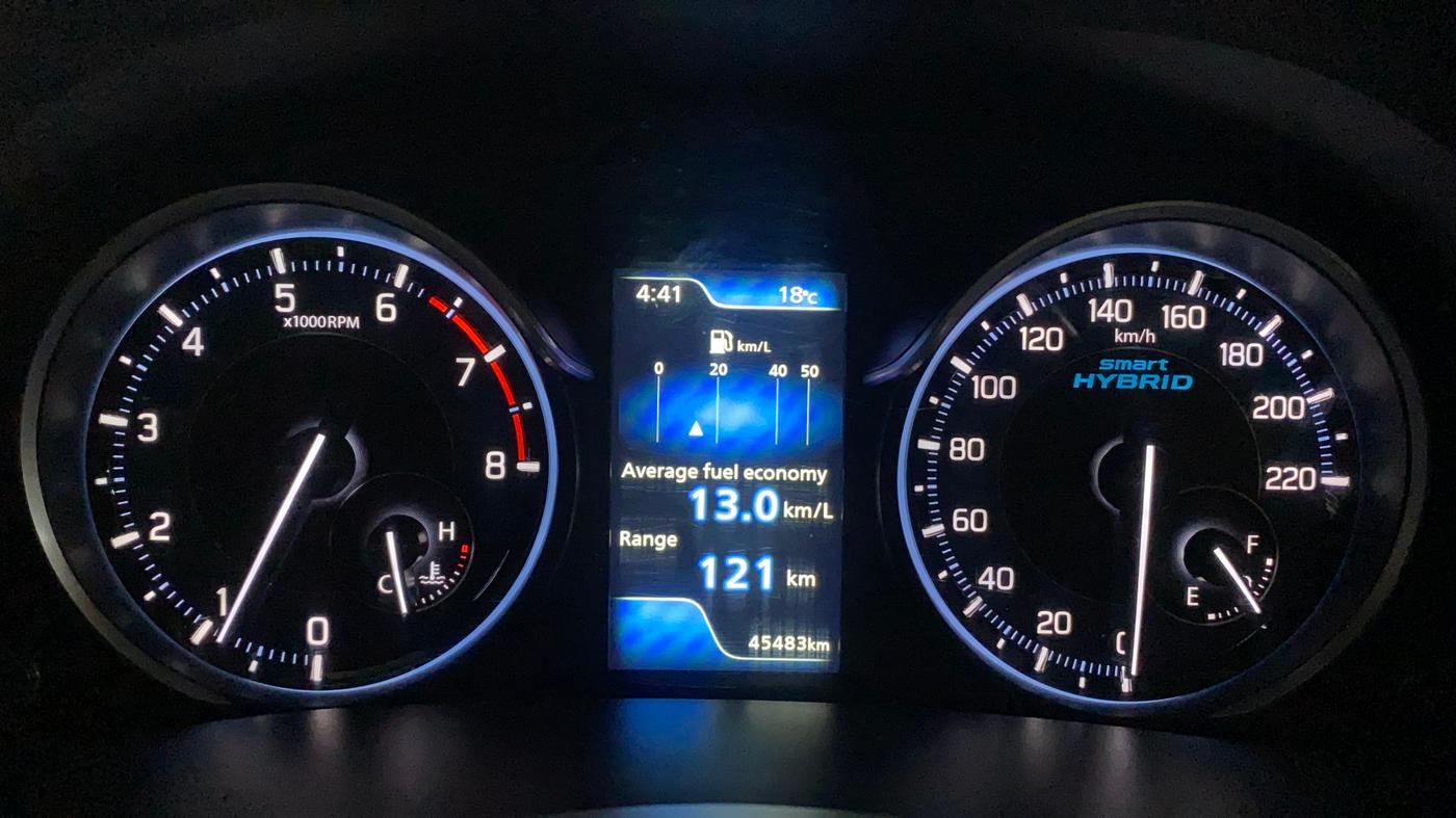 2022 Maruti Ertiga ZXI+ SHVS, Petrol, Manual, 45,498 km, Odometer Image