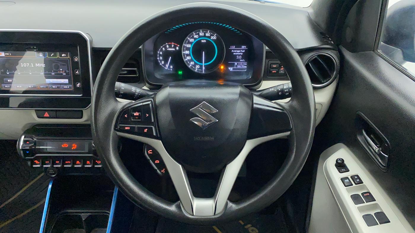 2018 Maruti IGNIS ALPHA 1.2 K12 DUAL TONE, Petrol, Manual, 59,345 km, Steering Wheel Close Up