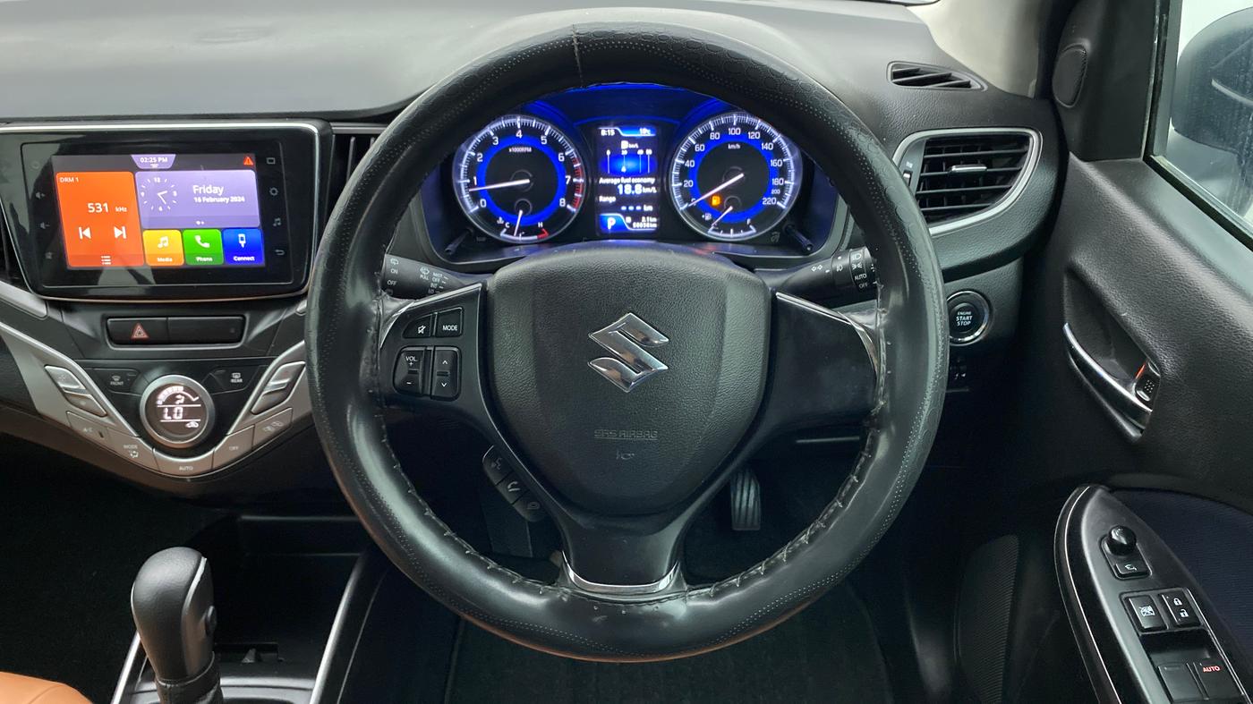 2019 Maruti Baleno ALPHA CVT PETROL 1.2, Petrol, Automatic, 50,056 km, Steering Wheel Close Up