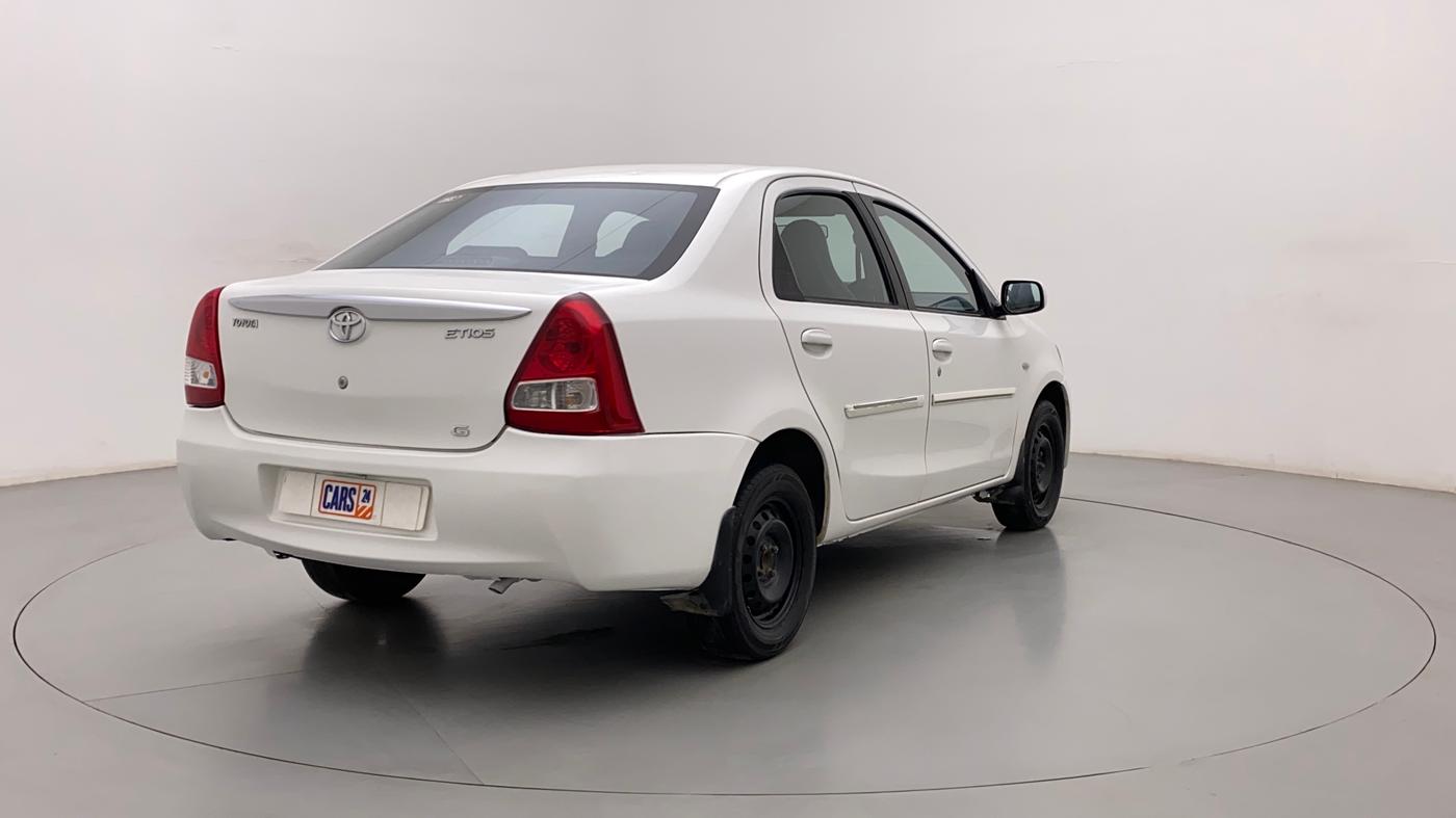 2012 Toyota Etios G, Petrol, Manual, 65,175 km, Right Back Diagonal