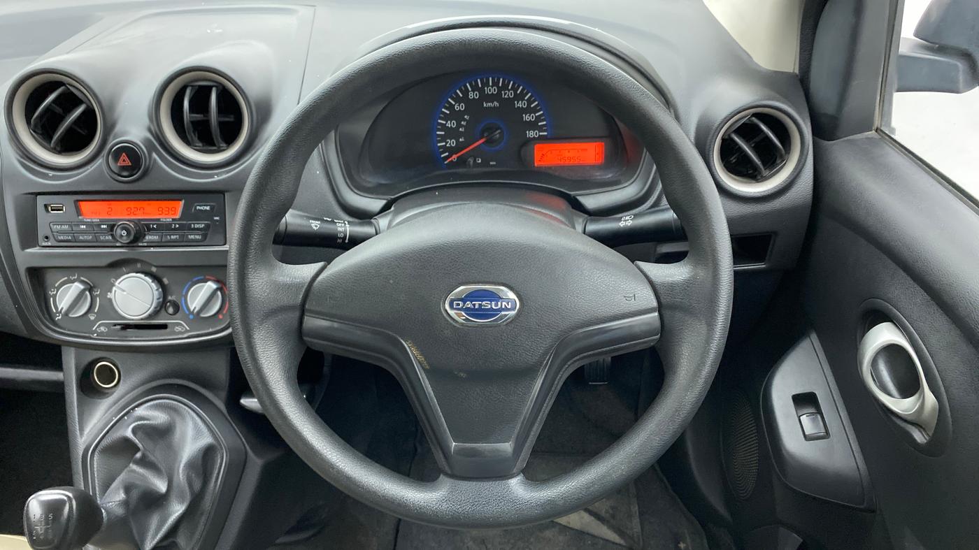 2018 Datsun Go Plus T, Petrol, Manual, 46,049 km, Steering Wheel Close Up