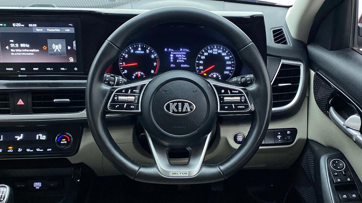 2019 KIA SELTOS HTX 1.5 PETROL MT, Petrol, Manual, 55,260 km, Steering Wheel Close Up