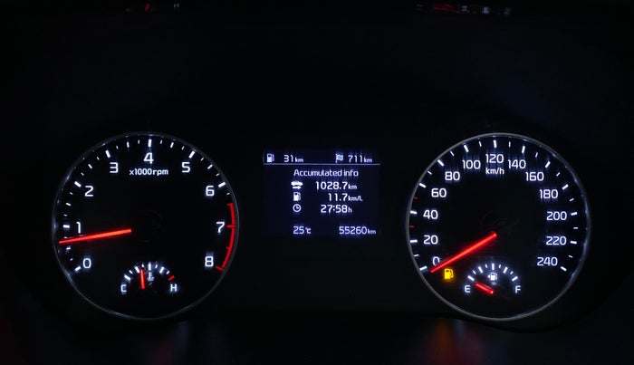 2019 KIA SELTOS HTX 1.5 PETROL MT, Petrol, Manual, 55,260 km, Odometer Image