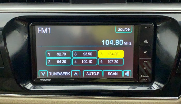 2016 Toyota Corolla Altis J+ PETROL, Petrol, Manual, 91,919 km, Infotainment System