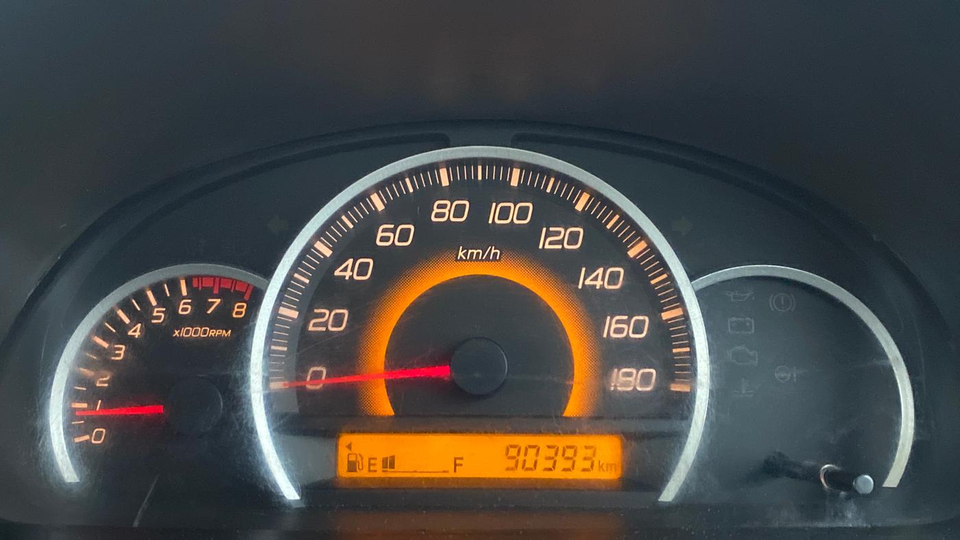 2014 Maruti Wagon R 1.0 VXI, Petrol, Manual, 90,433 km, Odometer Image