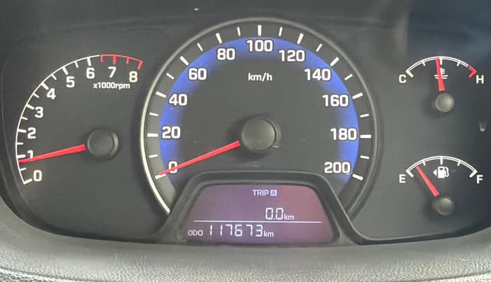2014 Hyundai Xcent SX 1.2 (O), Petrol, Manual, 1,17,664 km, Odometer Image