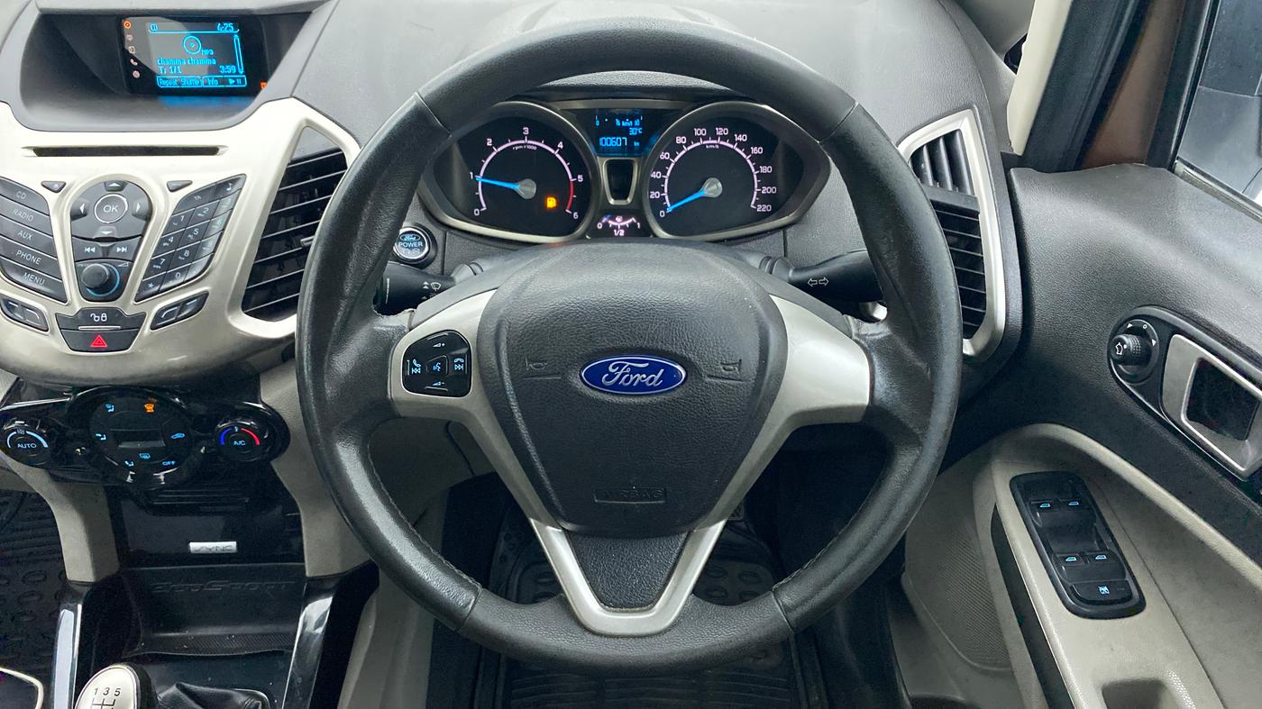 2016 Ford Ecosport TITANIUM 1.5L DIESEL, Diesel, Manual, 1,01,273 km, Steering Wheel Close Up