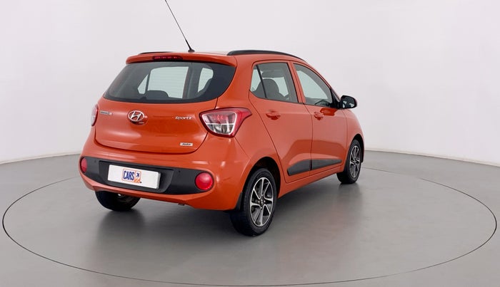 2017 Hyundai Grand i10 SPORTZ (O) 1.2 AT VTVT, Petrol, Automatic, 50,825 km, Right Back Diagonal
