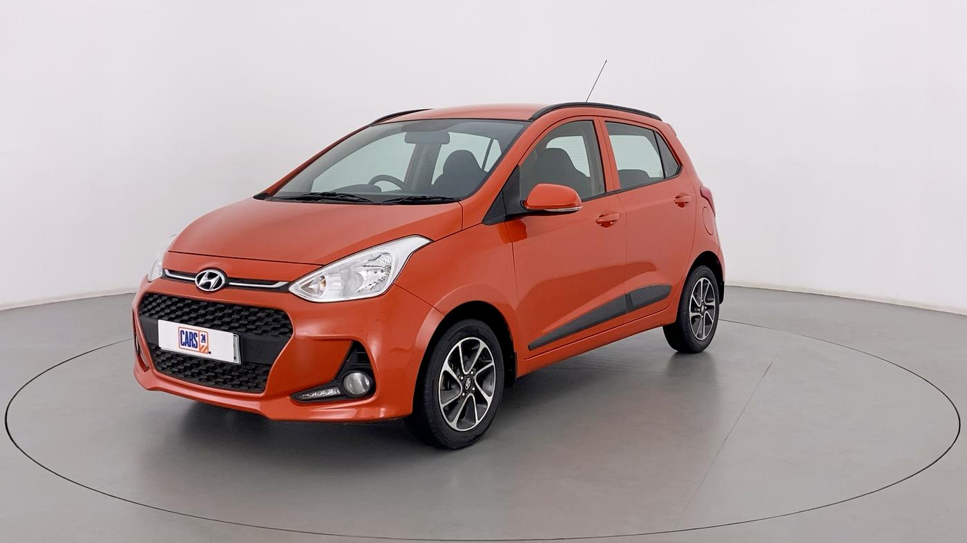 2017 Hyundai Grand i10 SPORTZ (O) 1.2 AT VTVT, Petrol, Automatic, 50,825 km, Left Front Diagonal