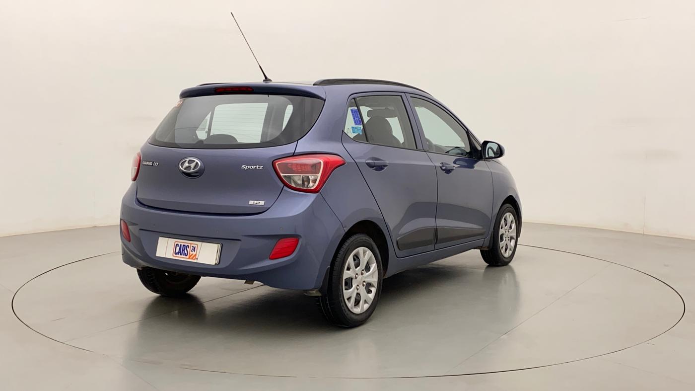 2015 Hyundai Grand i10 SPORTZ 1.2 KAPPA VTVT, Petrol, Manual, 29,588 km, Right Back Diagonal