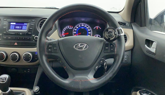 2016 Hyundai Grand i10 SPORTZ 1.2 KAPPA VTVT, Petrol, Manual, 35,747 km, Steering Wheel Close Up