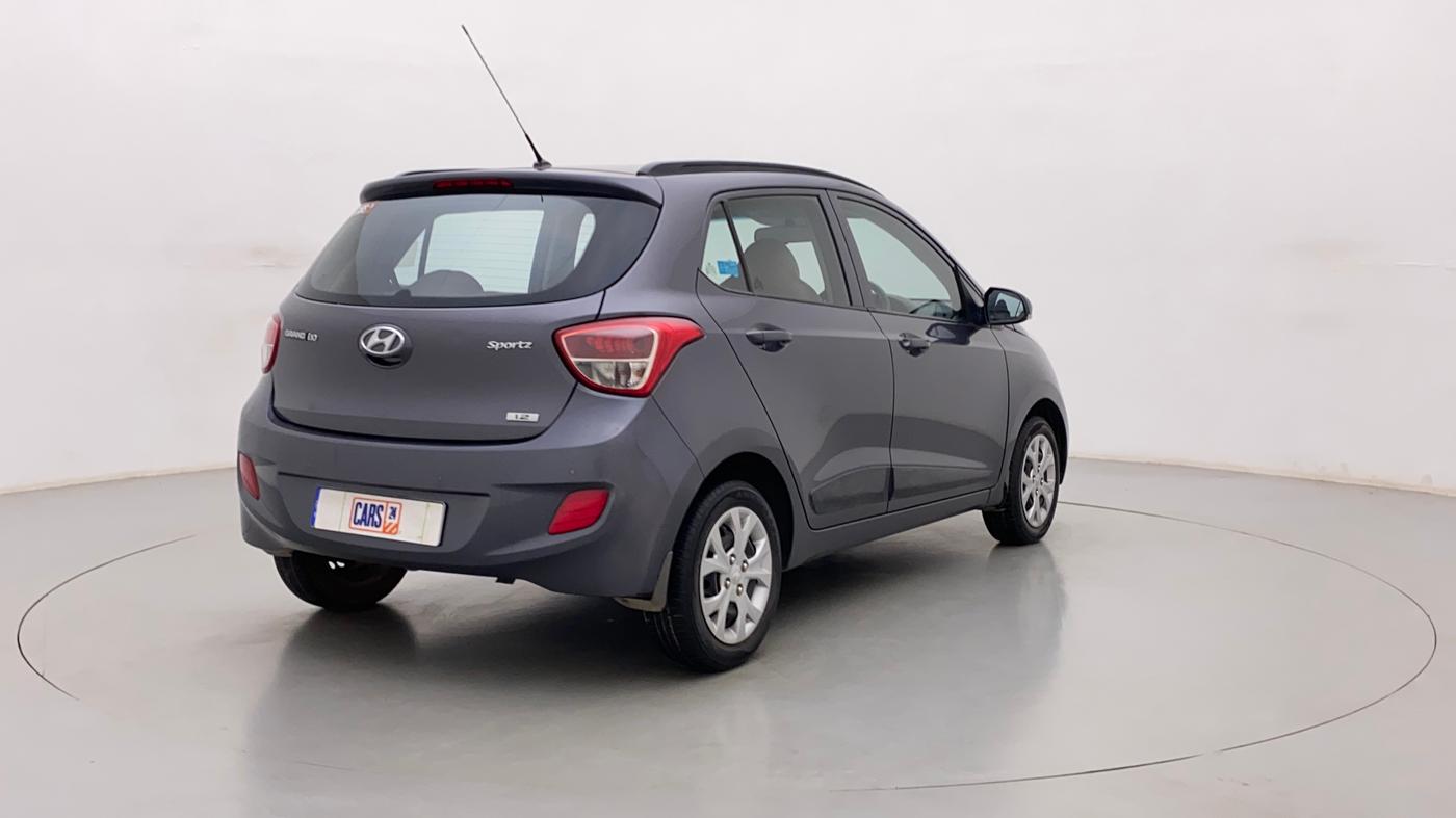 2015 Hyundai Grand i10 SPORTZ 1.2 KAPPA VTVT, Petrol, Manual, 34,857 km, Right Back Diagonal