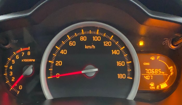 2016 Maruti Celerio VXI CNG, CNG, Manual, 70,685 km, Odometer Image