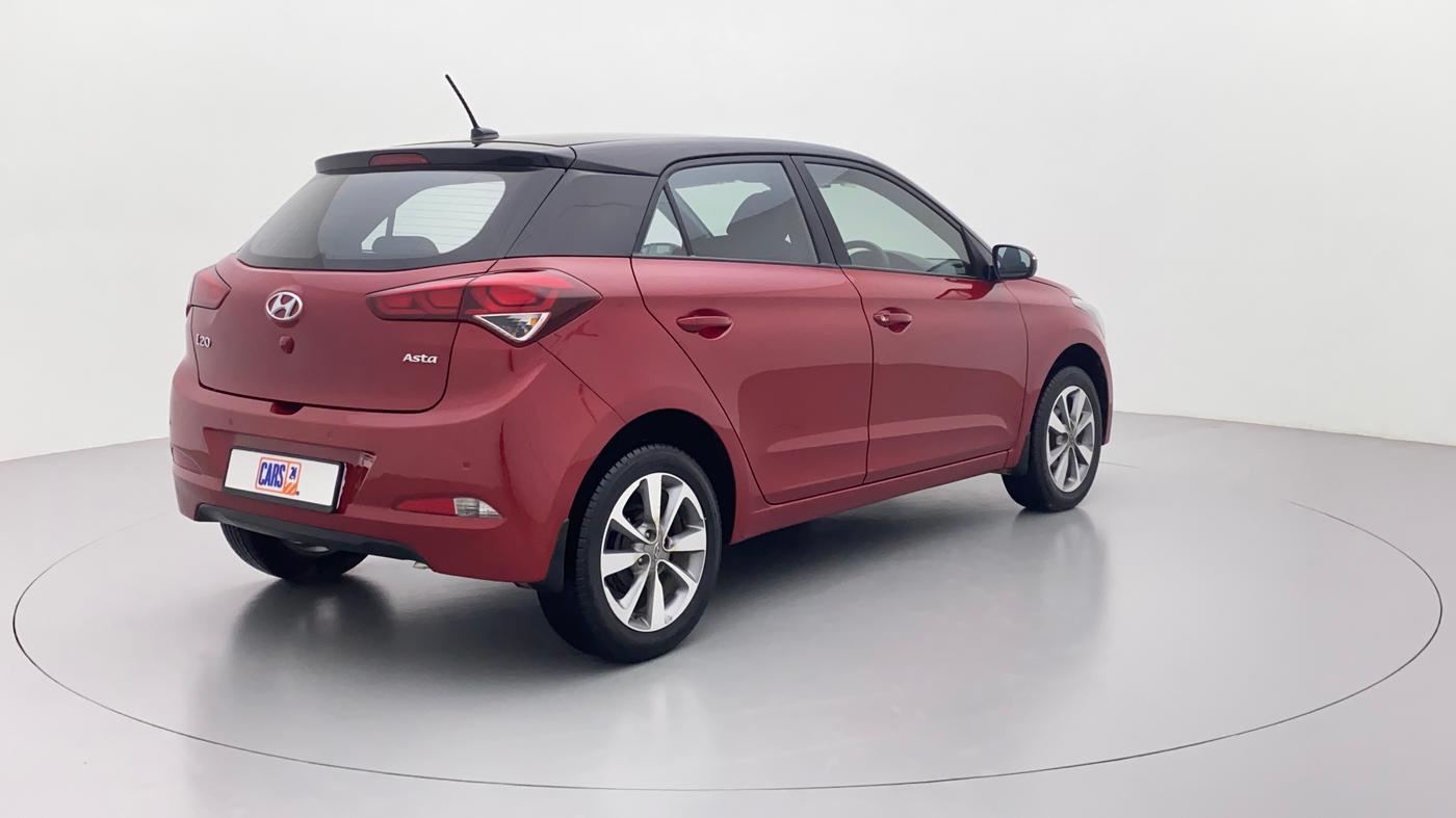 2017 Hyundai Elite i20 ASTA 1.2 DUAL TONE, Petrol, Manual, 26,347 km, Right Back Diagonal (45- Degree) View