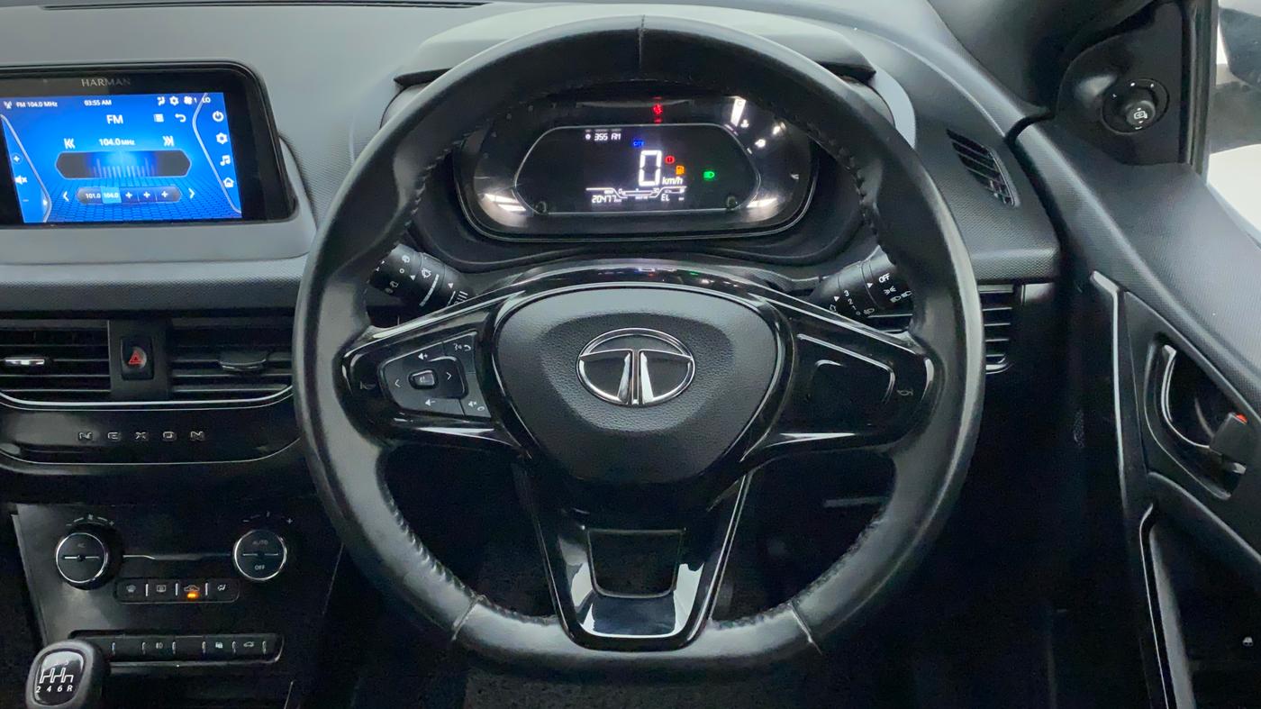2022 Tata NEXON XZ PLUS PETROL DARK EDITION, Petrol, Manual, 20,477 km, Steering Wheel Close Up