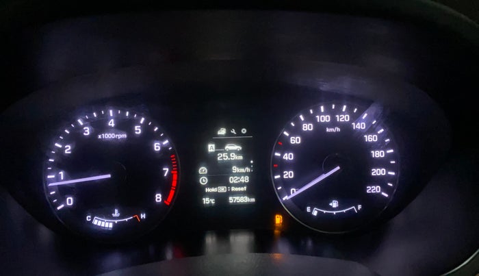 2017 Hyundai Elite i20 ASTA 1.2 (O), Petrol, Manual, 57,569 km, Odometer Image