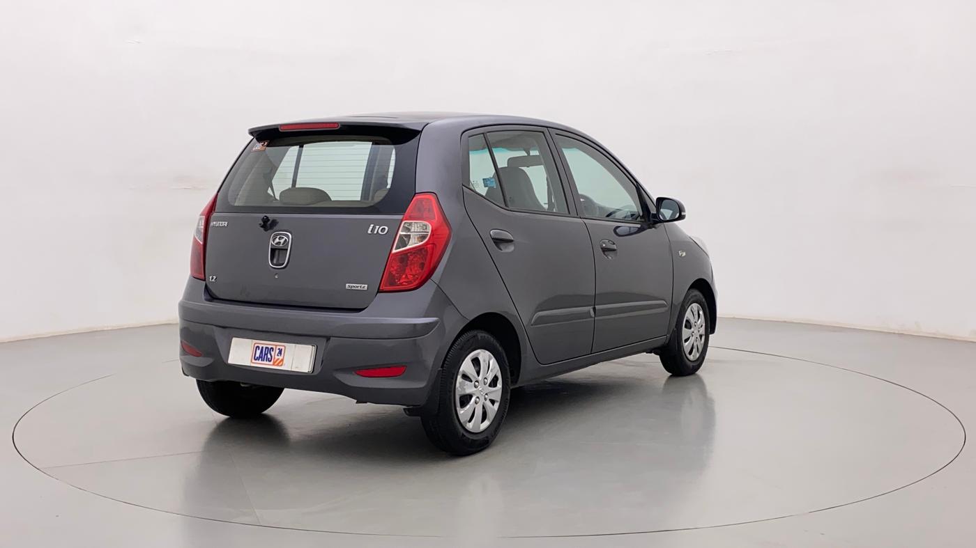 2012 Hyundai i10 SPORTZ 1.2, Petrol, Manual, 72,879 km, Right Back Diagonal