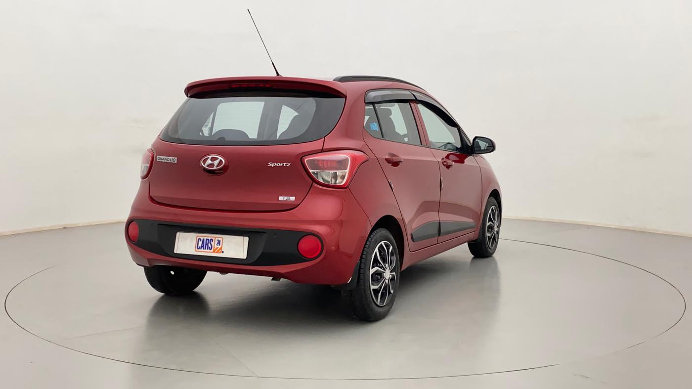 2019 Hyundai Grand i10 SPORTZ 1.2 KAPPA VTVT, Petrol, Manual, 3,309 km, Right Back Diagonal