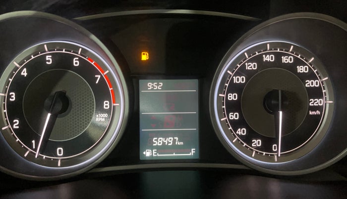 2020 Maruti Dzire VXI, Petrol, Manual, 58,488 km, Odometer Image